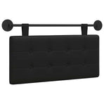 Hanging Headboard Black Faux Leather