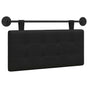 Hanging Headboard Black Faux Leather