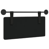 Hanging Headboard Black Faux Leather
