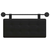 Hanging Headboard Black Faux Leather