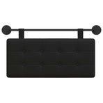 Hanging Headboard Black Faux Leather