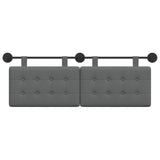 Hanging Headboard Dark Grey Fabric - Top-Down View