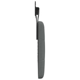 Hanging Headboard Dark Grey Fabric - 45-Degree Angle