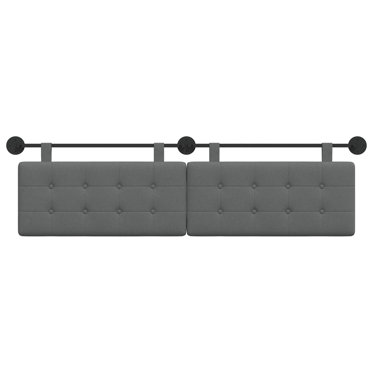 Hanging Headboard Dark Grey Fabric