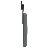 Hanging Headboard Dark Grey Fabric - 45-Degree Angle