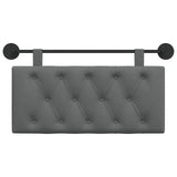 Hanging Headboard Dark Grey Fabric - Top-Down View