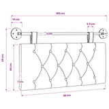 Hanging Headboard Dark Grey Fabric