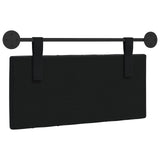 Hanging Headboard with LED Light Black Velvet