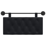Hanging Headboard Black Velvet