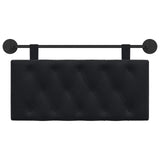 Hanging Headboard with LED Light Black Velvet - Top-Down View