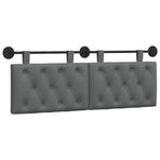 Hanging Headboard Dark Grey Fabric