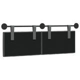 Hanging Headboard Dark Grey Fabric - Rear View