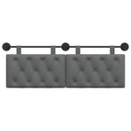 Hanging Headboard Dark Grey Fabric