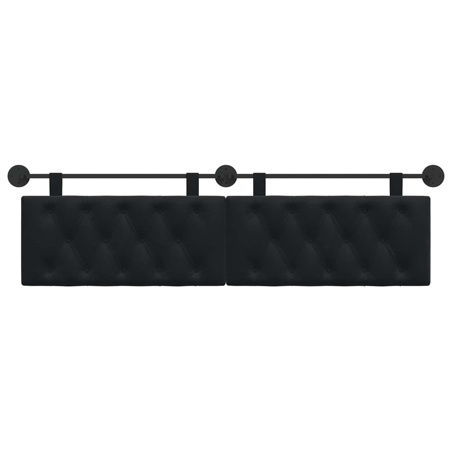 Hanging Headboard Black Velvet