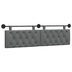 Hanging Headboard Dark Grey Fabric