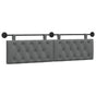 Hanging Headboard Dark Grey Fabric