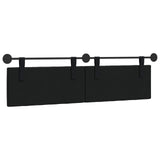 Hanging Headboard with LED Light Black Velvet