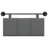 Hanging Headboard Dark Grey Fabric - Top-Down View