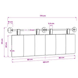 Hanging Headboard Dark Grey Fabric
