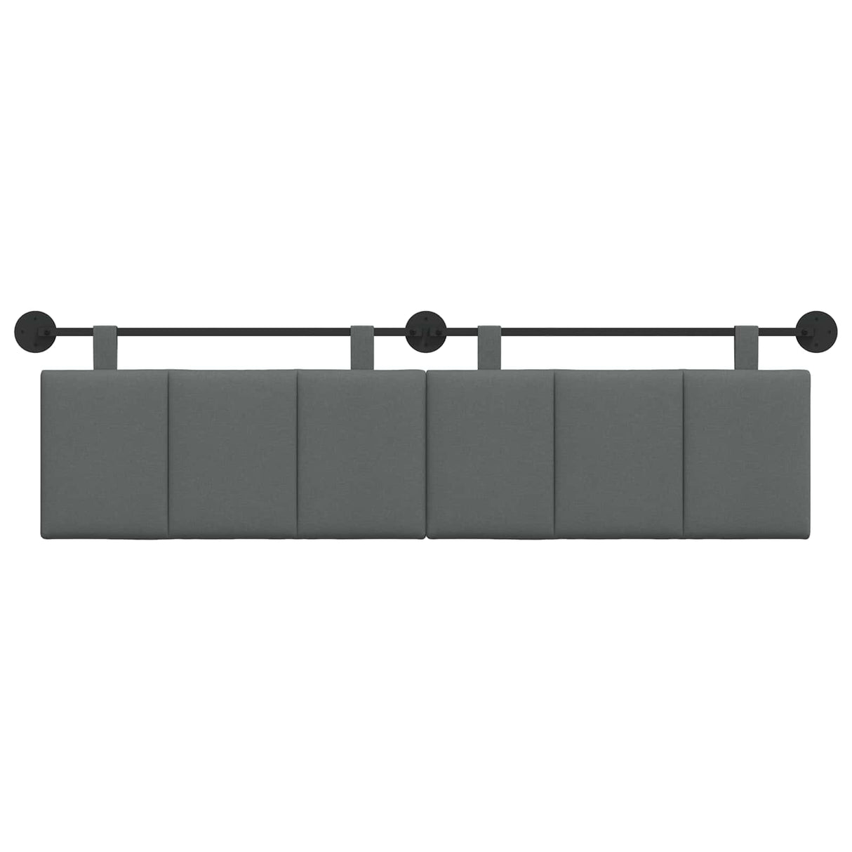 Hanging Headboard Dark Grey Fabric
