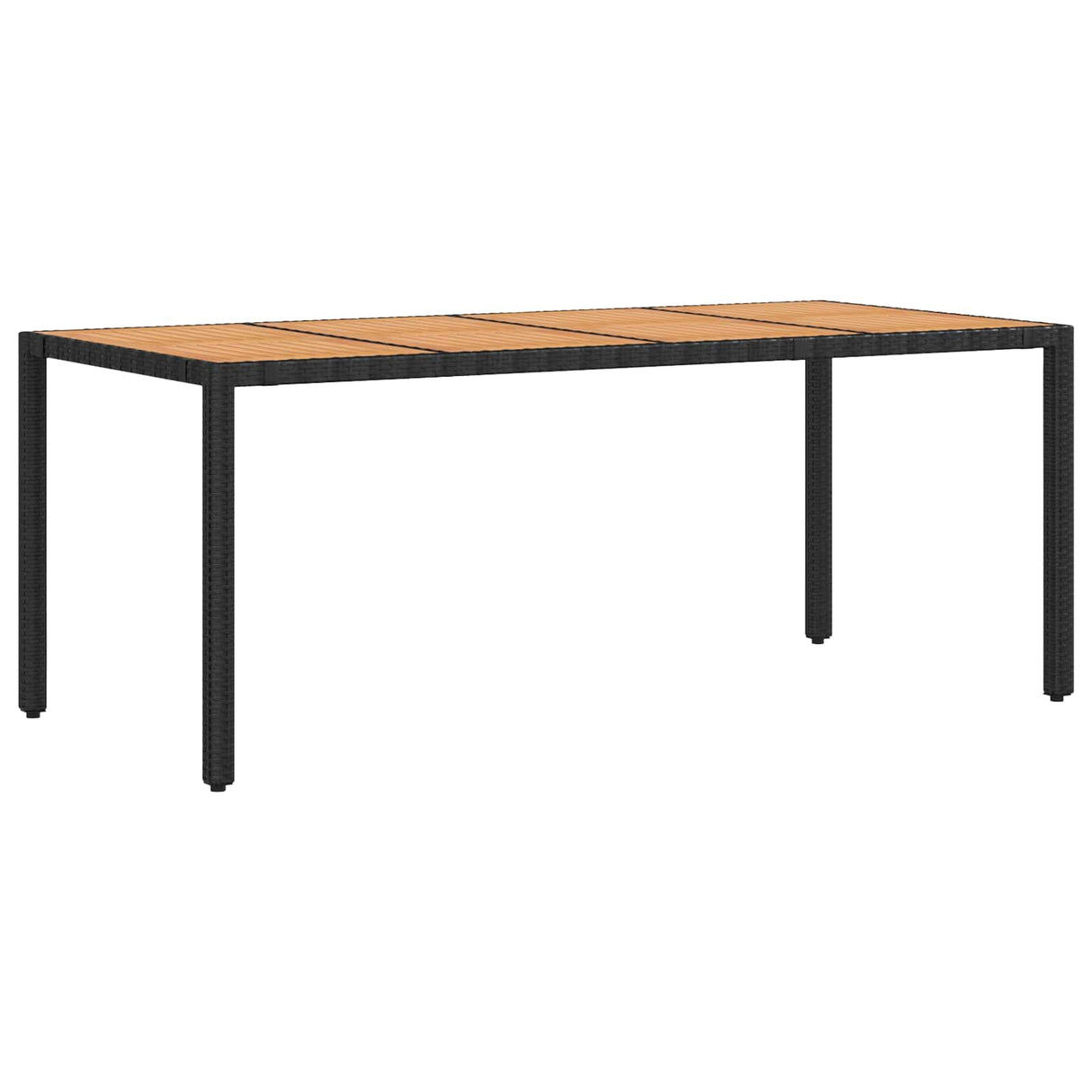 Outdoor Dining Set 9 pcs Black