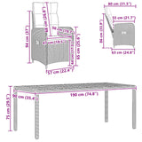 Outdoor Dining Set 9 pcs Black - Extra Image