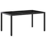 Outdoor Dining Set 5 pcs Black 150 x 90 x 75 cm Poly Rattan