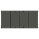 Outdoor Dining Set 9 pcs Black 190 x 90 x 75 cm Poly Rattan - Top-Down View