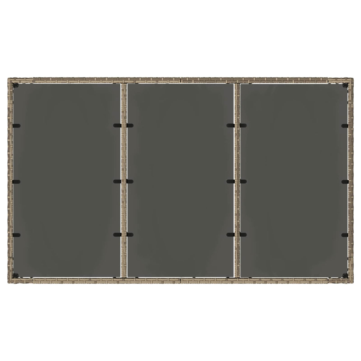 Outdoor Dining Set 7 pcs Light Grey and Dark Grey Poly Rattan
