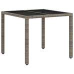 Outdoor Dining Set 5 pcs Light Grey and Dark Grey Poly Rattan