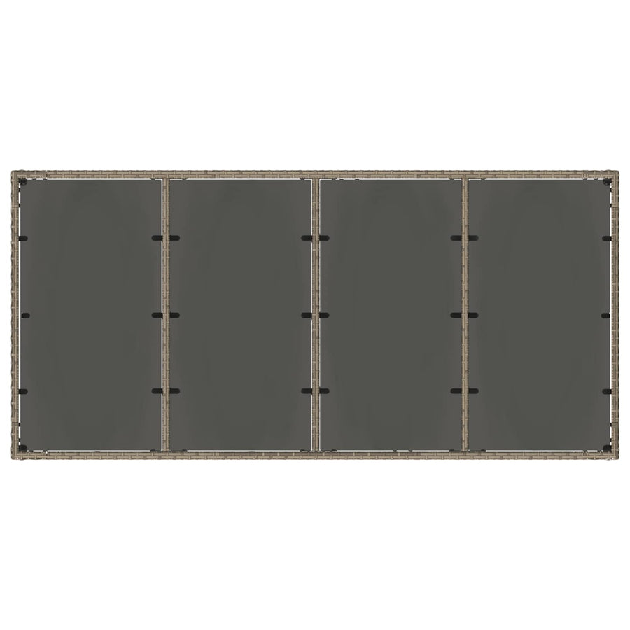 Outdoor Dining Set 7 pcs Light Grey and Dark Grey Poly Rattan