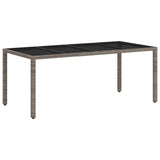 Outdoor Dining Set 9 pcs Light Grey and Dark Grey - Side View