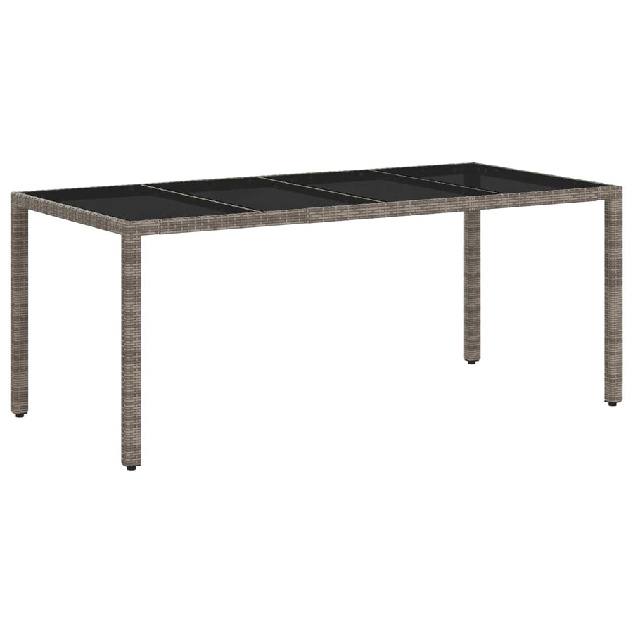 Outdoor Dining Set 9 pcs Light Grey and Dark Grey Poly Rattan