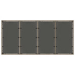 Outdoor Dining Set 9 pcs Light Grey and Dark Grey Poly Rattan