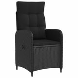 Outdoor Dining Set 7 pcs Black Poly Rattan - Top-Down View
