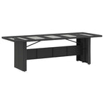 Outdoor Dining Set 7 pcs Black 240 x 90 x 75 cm Poly Rattan