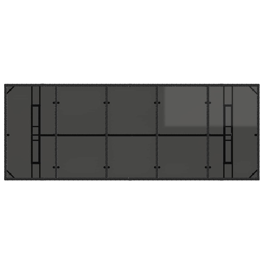 Outdoor Dining Set 7 pcs Black 240 x 90 x 75 cm Poly Rattan