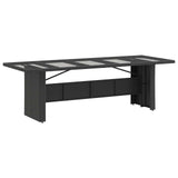 Outdoor Dining Set 9 pcs Black Poly Rattan