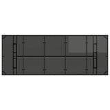 Outdoor Dining Set 11 pcs Black Poly Rattan - Rear View