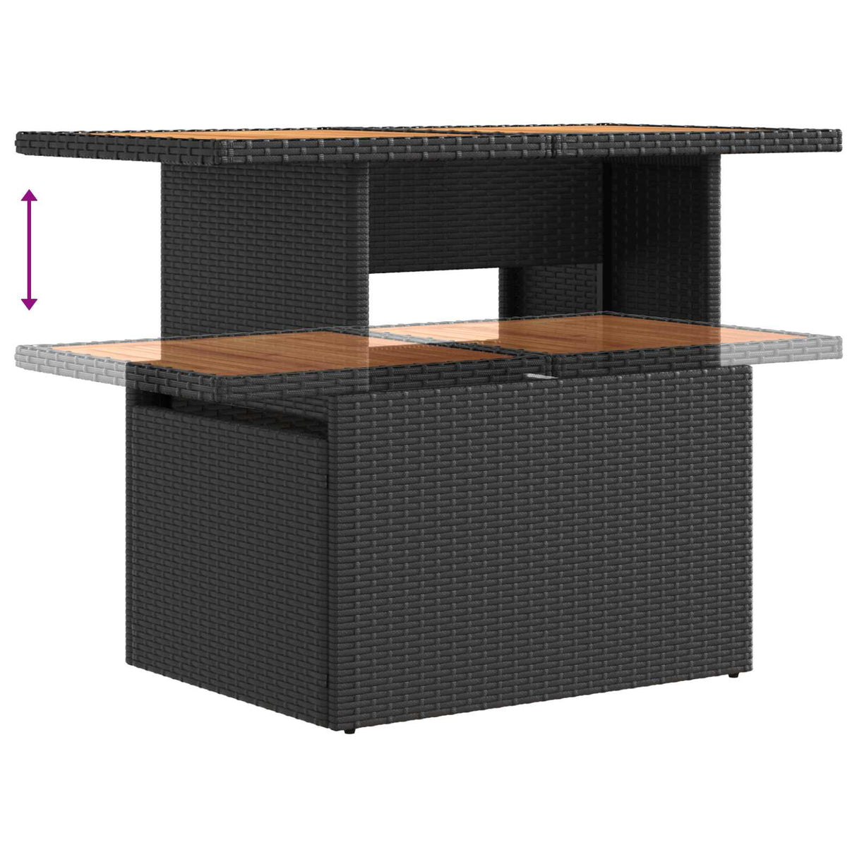 Outdoor Dining Set 3 pcs Black