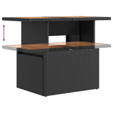 Outdoor Dining Set 3 pcs Black - Rear View