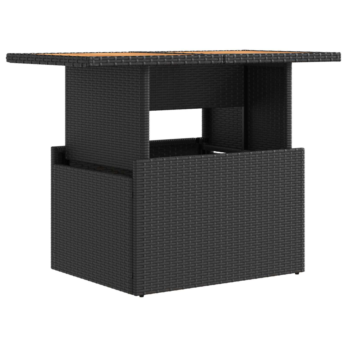 Outdoor Dining Set 5 pcs Black