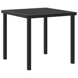 Outdoor Dining Set 5 pcs Black Poly Rattan