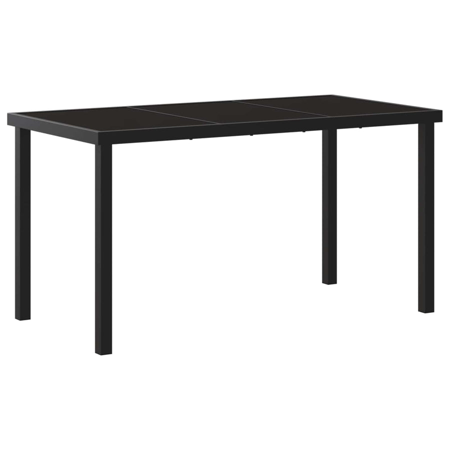Outdoor Dining Set 5 pcs Black Poly Rattan