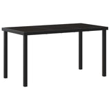 Outdoor Dining Set 7 pcs Black Poly Rattan