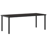 Outdoor Dining Set 7 pcs Black Poly Rattan