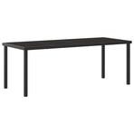 Outdoor Dining Set 9 pcs Black Poly Rattan