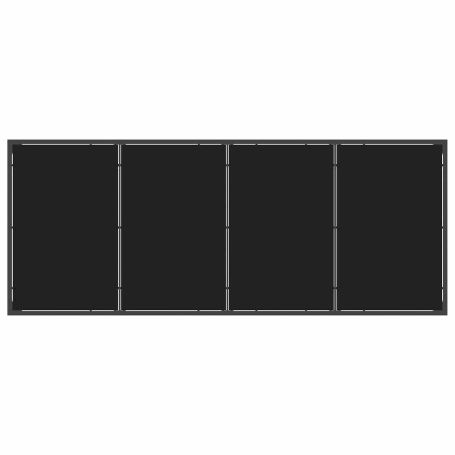 Outdoor Dining Set 9 pcs Black Poly Rattan