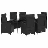 Sofa Table Set 7 pcs PE Rattan and Powder-Coated Steel