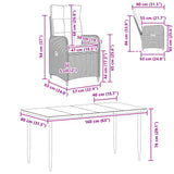 Sofa Table Set 7 pcs PE Rattan and Powder-Coated Steel - Extra Image